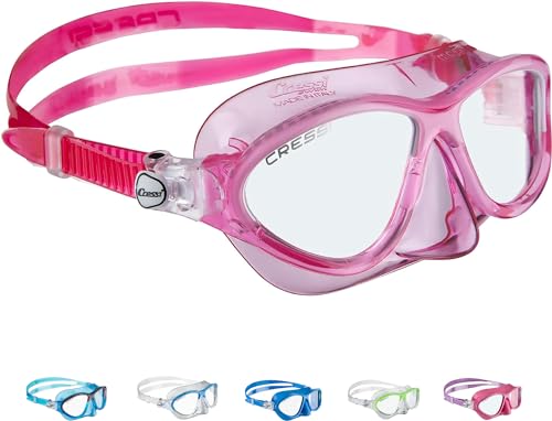 Cressi Moon Kid Mask - Schnorchelmaske für Kinder, Transluzent Rosa/Weiß,...