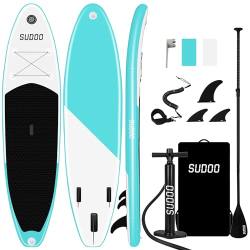 SUDOO Aufblasbare Stand Up Paddle Board 300x76x15cm Aufblasbares SUP Board für Stand-Up...