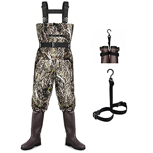 Magreel Camo Wathos, Anglerhose Hose mit Stiefel