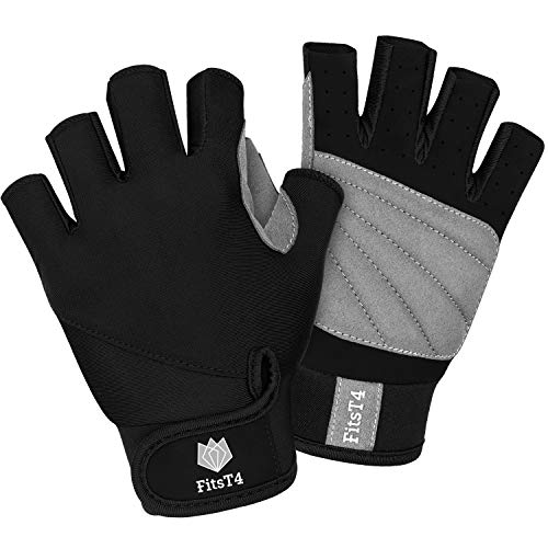 FitsT4 Sports Surfhandschuhe 3/4 Finger gepolsterte Anti-Rutsch-Handschuhe zum Wasserski...