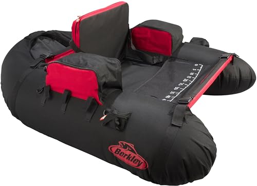 Berkley Belly Boat Canotto da Pesca Tec Belly Boat Pulse XCD 138x108x58 cm Schwarz-Rot...