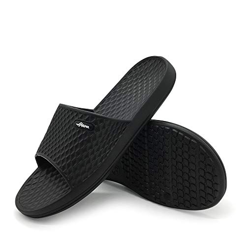 HEVA Herren Slide Dusch & Badeschuhe Sommer Slippers rutschfest Strand Sandalen (43 EU...