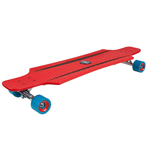 HUDORA Longboard CruiseStar rot/blau 92x24cm Skateboard Streetboard Cruiserboard...