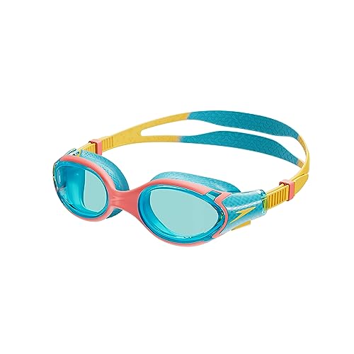 Speedo Unisex Kinder Biofuse 2.0 Schwimmbrille, Bolt/Mango/Korallenstrand/Blau, One Size