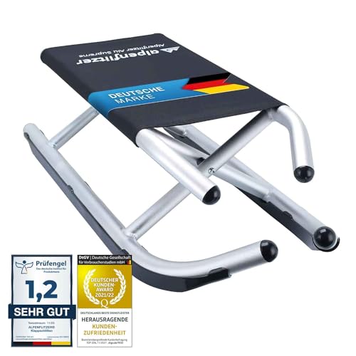 Alpenflitzer® Alu-Schlitten Klappbarer Premium Schlitten Rennrodel Klappbar aus Aluminium...