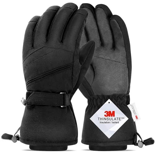 AOKKR Winterhandschuhe, 3M Thinsulate Wasserdicht Warme Fahrradhandschuhe Herren und...