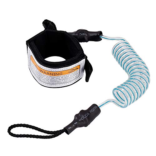 Surfboard Leash Surfen Leine 5 mm 5 ft mit Fußschlaufe Klettverschluss für Stand up...