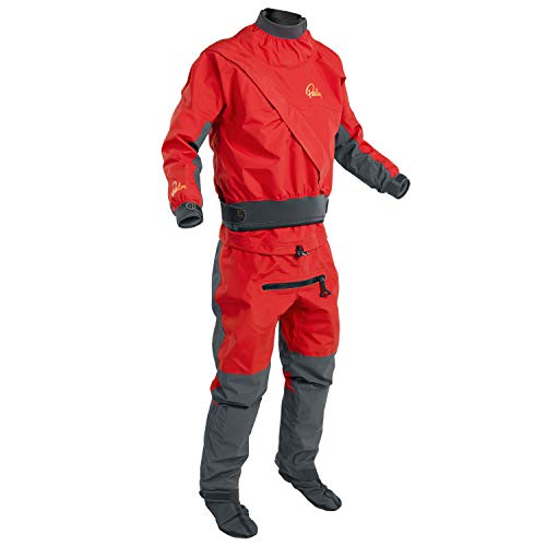 Palm Kajak oder Kajak - Herren Cascade Frontzipp Kayak Drysuit Dry Suit + Con Zip Flame...