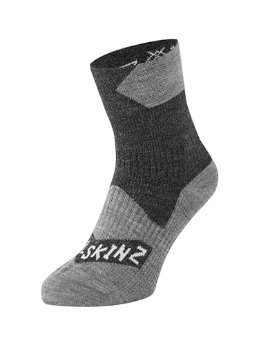 SealSkinz Unisex All Weather Ankle Socken, Black/Grey Marl, M EU