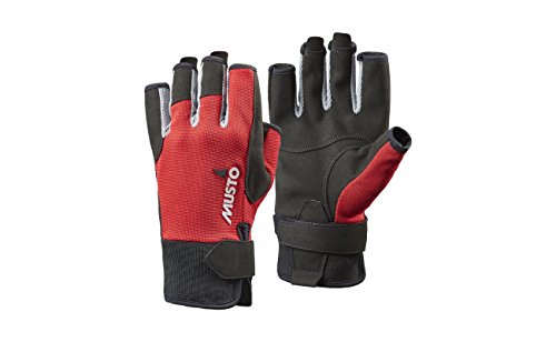 Musto Essential Sailing Yachting und Dinghy Kurze Fingerhandschuhe Rot - Erwachsene Unisex...