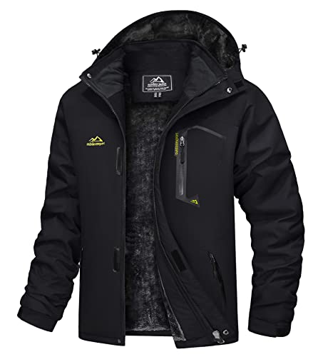 TACVASEN Herren Winterarbeitsjacken Outdoorjacke Snowboardjacke Warme Verdickete...