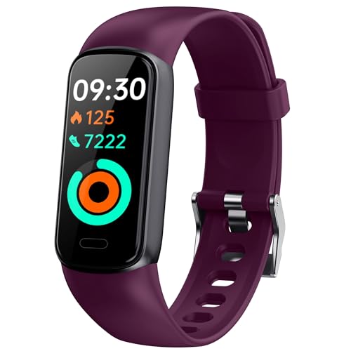 Runlio Fitness Tracker Smart Watch with Heart Rate Blood Oxygen, IP68 Waterproof Activity...