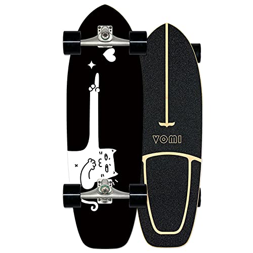 Carving Skateboard Surfskate Carver Komplettboard 78×14cm, ABEC-11 Kugellagern, 7-lagiges...