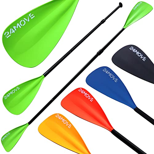 24MOVE® Paddel Doppelpaddel 2 in 1 Teleskoppaddel Stechpaddel für SUP Stand Up Board,...