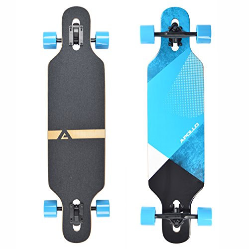 Apollo Longboard Maguro, Komplettboard, Twin-Tip Drop-Through Freeride Cruiser Board