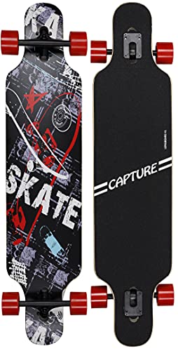 Capture Outdoor, Freeride Longboard 41', 104 cm, 41 ', aus Ahorn, ABEC-7 Kugellager, ideal...