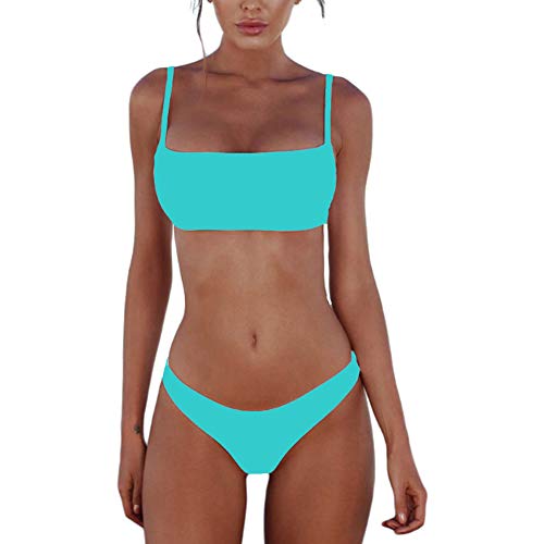 meioro Bikini Sets für Damen Push Up Tanga mit niedriger Taille Badeanzug Bikini Set...