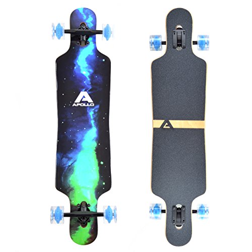 Apollo Longboard Galaxy Special Edition Komplettboard mit High Speed ABEC Kugellagern,...