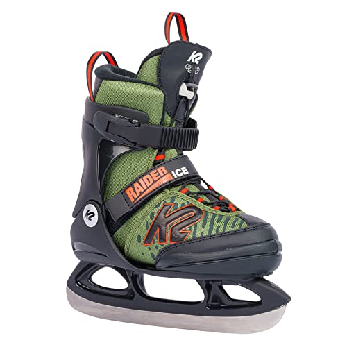 K2 Skates Jungen Schlittschuhe Raider Ice, green - orange, 25G0110.1.1.L, L (EU: 35-40 /...