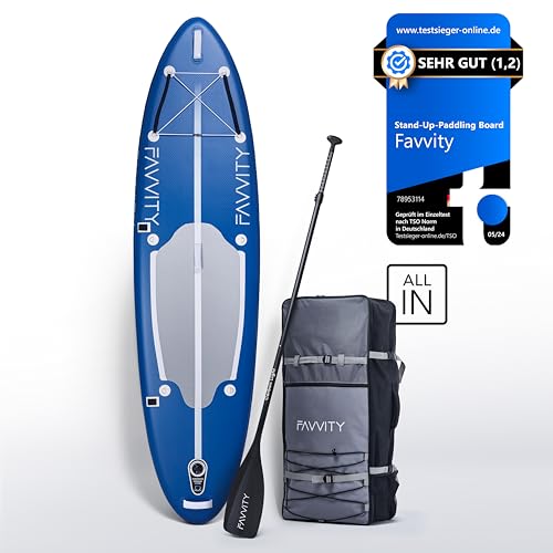 FAVVITY Stand up Paddling Board aufblasbar - Stilvoll [7-Jahre Garantie] ultraleichtes...