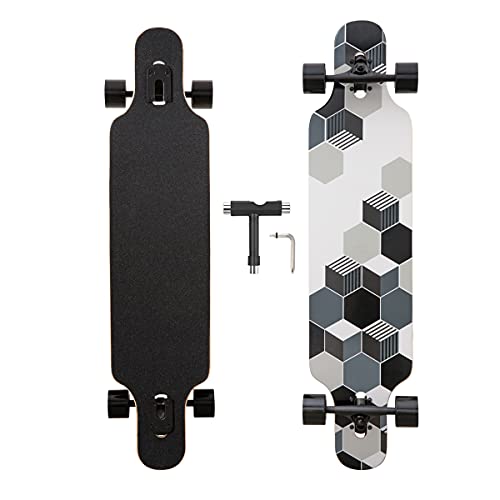 Longboard, 8-lagigem Ahornholz Cruiser komplettes Skateboard,Longboards für mädchen...