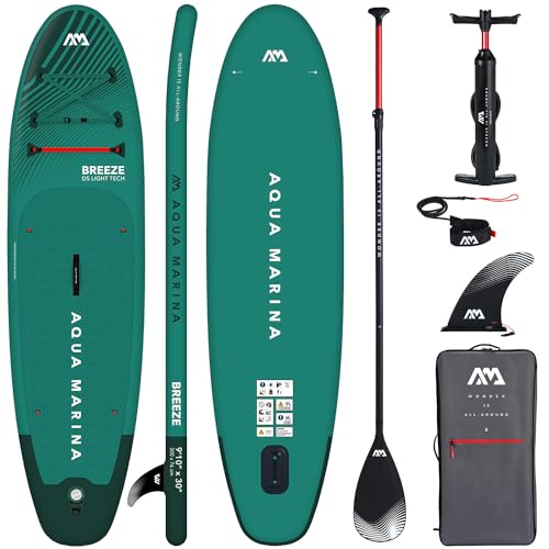 Campsup SUP Aqua Marina Breeze 9'10' Aufblasbares Stand Up Paddle Board | 300 x 76 x 12 cm...