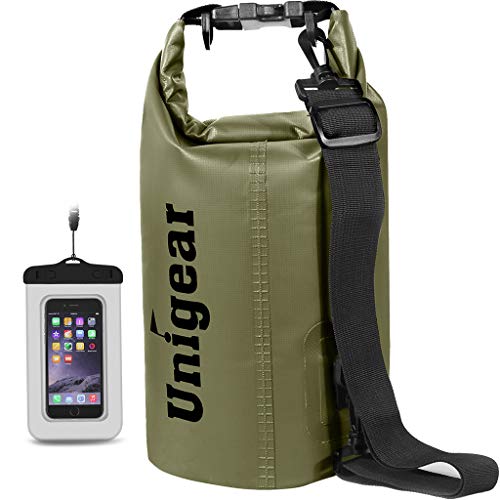 Unigear Dry Bag, Wasserdicht Taschen mit Handytasche und Gurte für Boot und Kajak,...