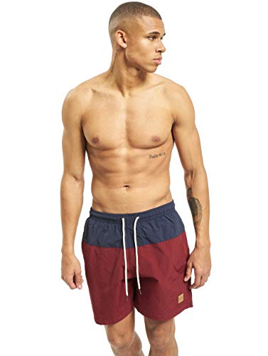 Urban Classics Herren Badehose Block Swim Shorts nvy/burgundy 3XL