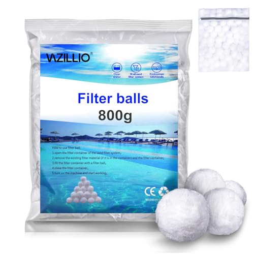 VAZILLIO Pool Filterbälle Entspricht 30 kg Filtersand 800g Extra langlebige Filter Balls...