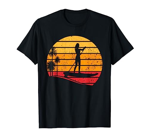 Sunset Stand Up Paddle Board - Wassersport Sunset SUP Girl T-Shirt