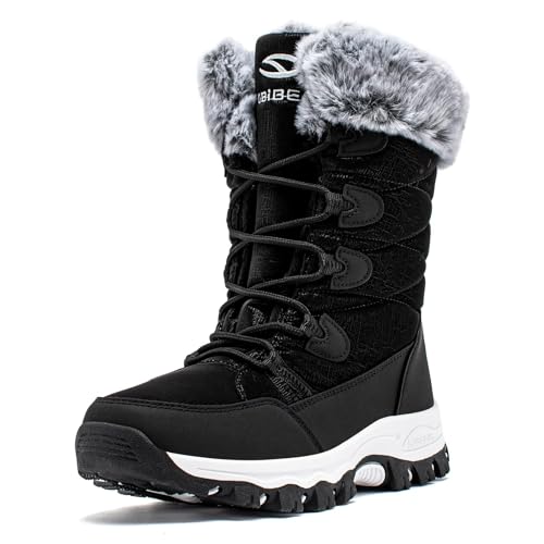 CLYCTIP Warm Gefüttert Winterschuhe Damen Schneestiefel Wasserdicht Outdoor Trekking...