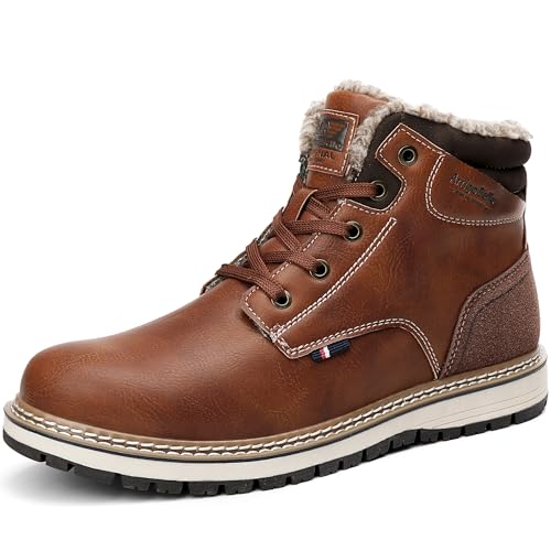 AX BOXING Winterschuhe Herren Gefütterte Winterstiefel Warm Draussen Schneestiefel...