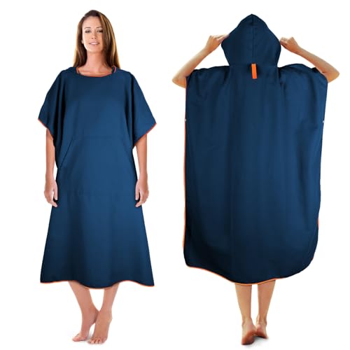 KUOGAS Badeponcho Damen & Herren,Mikrofaser-Surf Poncho, Badeponcho Handtuch, aus...