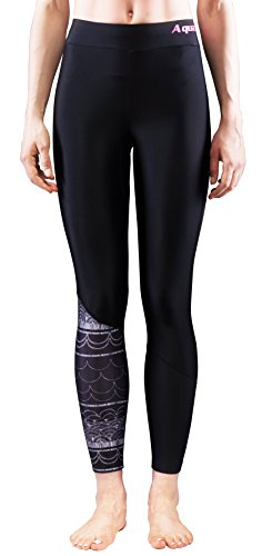 Aqua Marina Illusion Damen Rash Guard Legging Hose surfen sup Black