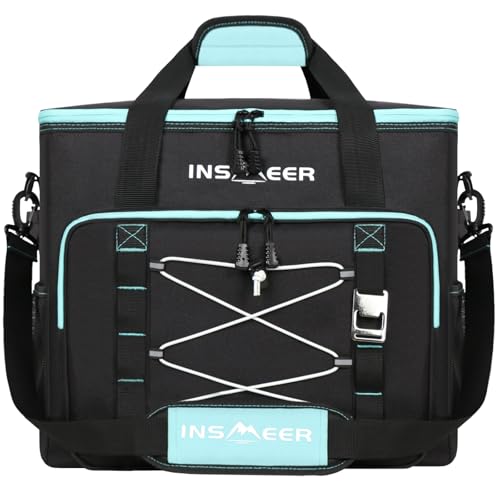 INSMEER Kühltasche Gross 55L, 80 Cans Kühltasche Faltbar, Auslaufsicher & Wasserdicht...