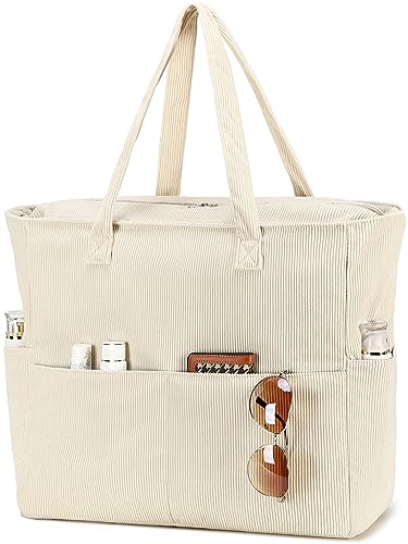 LEDAOU Große Strandtasche mit reißverschluss Damen Wasserdicht Umhängetasche...