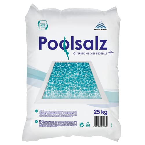 Salinen Austria 6 x POOLSALZ 25kg für Salzwasser-Pool & Schwimmbad I hochreines...