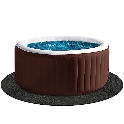 200cm Whirlpool Matte, Whirlpool Schutzmatte Rund Wasserabsorbierend rutschfest Whirlpool...