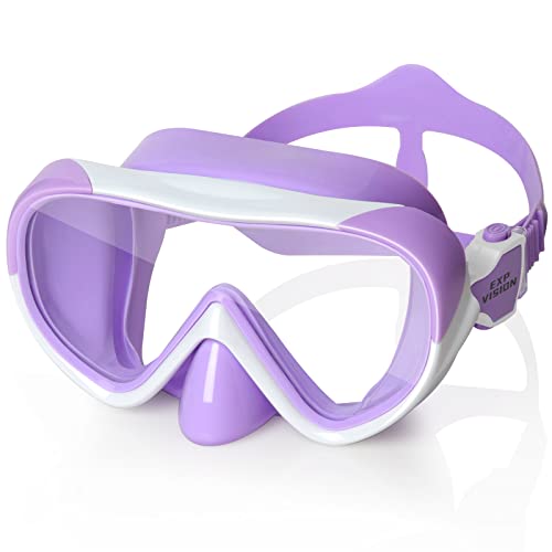 Kinder Taucherbrille, Kinder-Schwimmmaske 180° Anti-Fog-Tauchmaske, Kinder-Schwimmbrille...