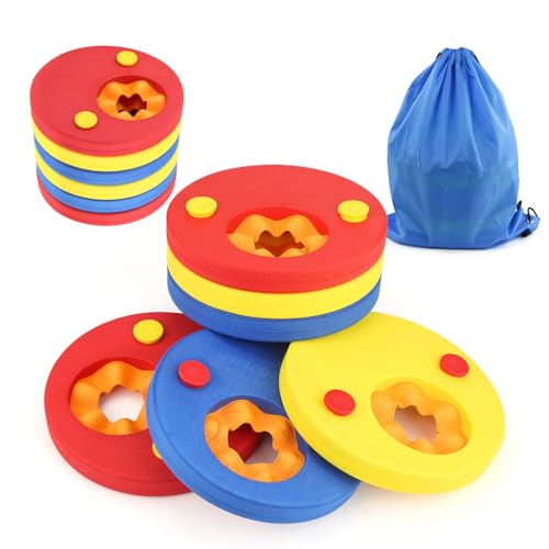 Luchild Schwimmscheiben für Kinder 6Pcs Schwimmen Float Discs mit Aufbewahrungstasche Arm...