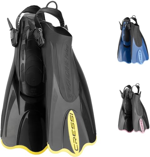 Cressi Palau Saf Fins - Einstellbare Kurze Flossen zum Schwimmen und Schnorcheln, Unisex...