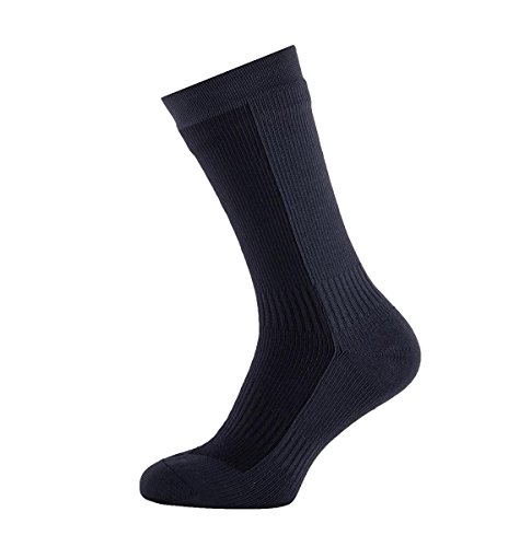 SEALSKINZ Herren Socks Waterproof Hiking Mid Mid, Black/Anthracite, S, 11116170500110