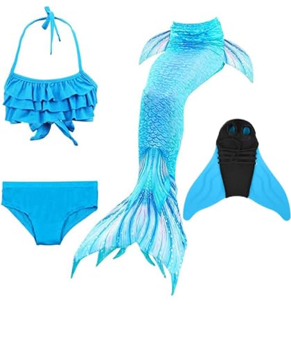 SPEEDEVE Mädchen Meerjungfrauenschwanz Meerjungfrau Flosse Bikini Set