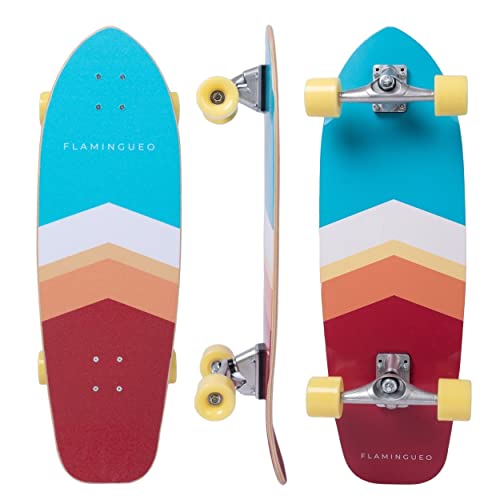 Flamingueo Skateboard - Surf Skate, Skateboard Erwachsene, Skateboard Rollen 80AB,...