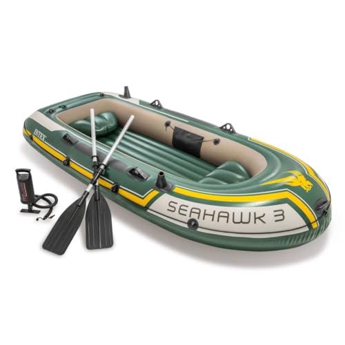 Intex Seahawk 3 Set Schlauchboot - 295 x 137 x 43 cm - 3-teilig - Grün Paddel