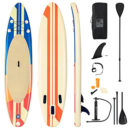 DREAMADE Stand Up Paddle Board, SUP Board mit Teleskop-Paddel, aufblasbar, Paddling Board...