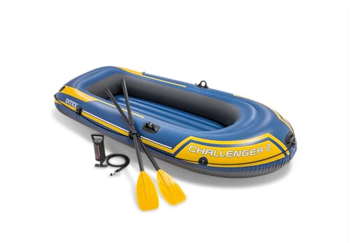 Intex Challenger 2 Schlauchboot Blau/Gelb 236 x 114 x 41 cm, 1 Stück