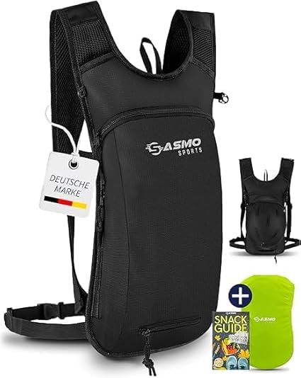 SASMO® Fahrradrucksack klein mit Thermofach & Helmnetz | MTB Rucksack - Ultraleicht 350g...