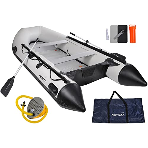 Nemaxx Professional Schlauchboot 380 cm, Paddelboot für 6 + 1 Personen - Sportboot,...