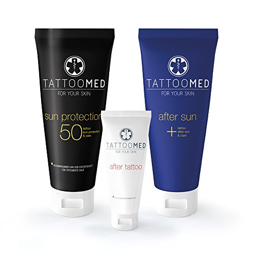 TattooMed Tattoo Protection Pool Kit - Spar Bundle (Sun Protection LSF 50 100ml & After...